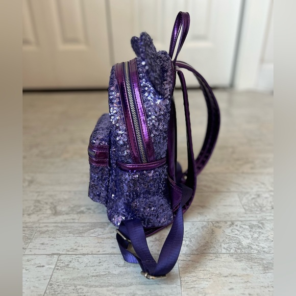 Disney Parks Loungefly Purple Potion Sequined Mini Backpack RARE - Picture 4 of 17